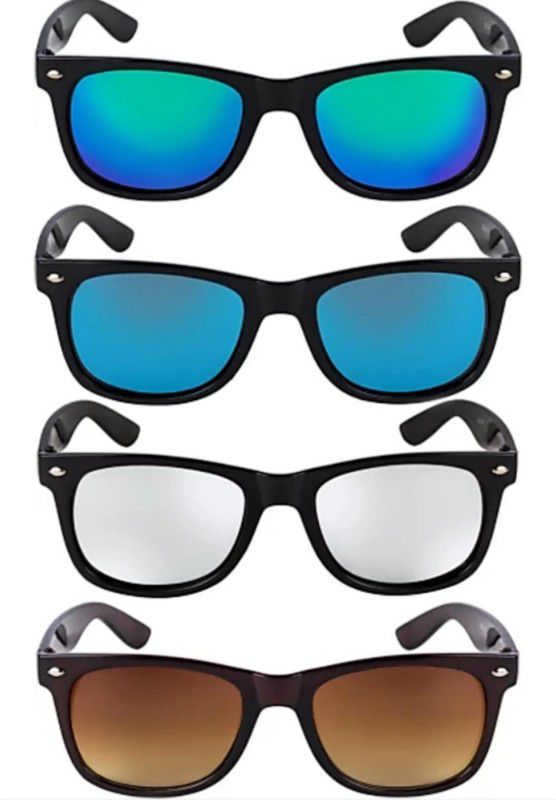 UV Protection, Gradient, Polarized Wayfarer Sunglasses (Free Size)  (For Men & Women, Multicolor)