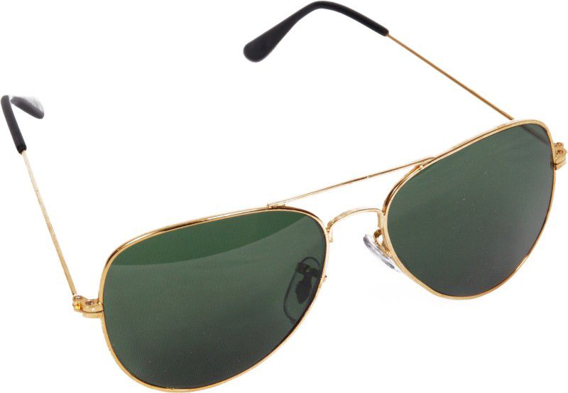 Polarized Aviator Sunglasses (55)  (For Men & Women, Green)