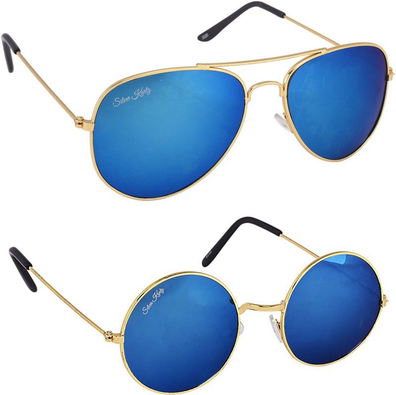UV Protection Aviator Sunglasses (88)  (For Men & Women, Blue)