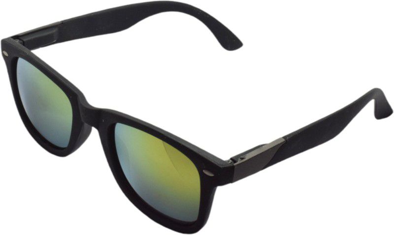 Photochromatic Lens, UV Protection, Polarized, Mirrored Wayfarer Sunglasses (Free Size)  (For Men & Women, Yellow)
