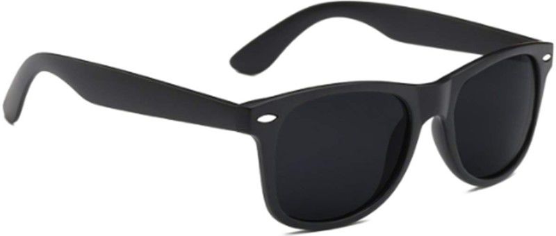 UV Protection, Mirrored, Polarized, Others Wayfarer Sunglasses (50)  (For Men & Women, Black)
