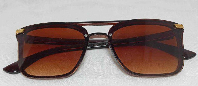 Gradient, UV Protection, Polarized Rectangular, Wayfarer, Spectacle , Round Sunglasses (44)  (For Men & Women, Brown)