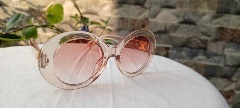 UV Protection, Polarized Oval Sunglasses (46)  (For Men & Women, Brown)