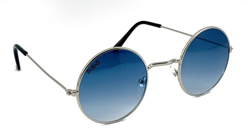Gradient, UV Protection Round Sunglasses (48)  (For Men & Women, Blue)