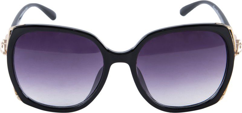Polarized, UV Protection Over-sized Sunglasses (Free Size)  (For Women, Violet)