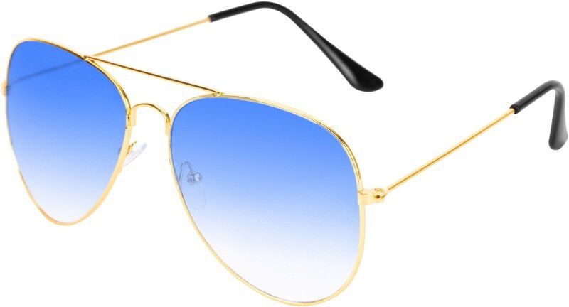 Polarized Aviator Sunglasses (50)  (For Men & Women, Black)