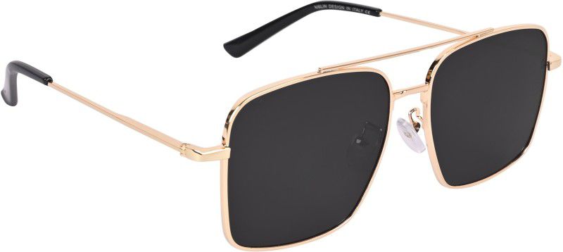 UV Protection Wayfarer, Rectangular Sunglasses (58)  (For Men & Women, Black)
