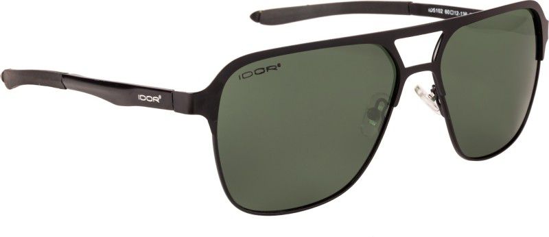 Polarized Aviator Sunglasses (60)  (For Boys, Green)