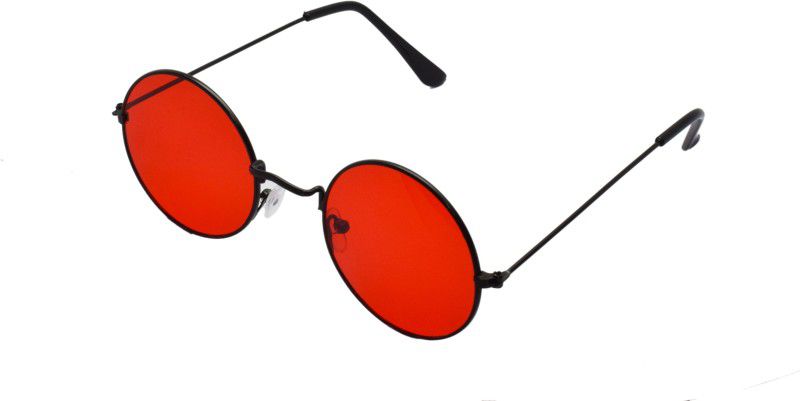 Photochromatic Lens, UV Protection, Polarized Round Sunglasses (Free Size)  (For Men & Women, Red)