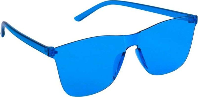 Photochromatic Lens Wrap-around Sunglasses (54)  (For Men, Blue)