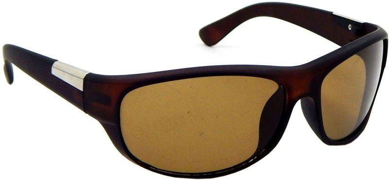 Gradient, UV Protection Wrap-around Sunglasses (Free Size)  (For Men & Women, Brown)