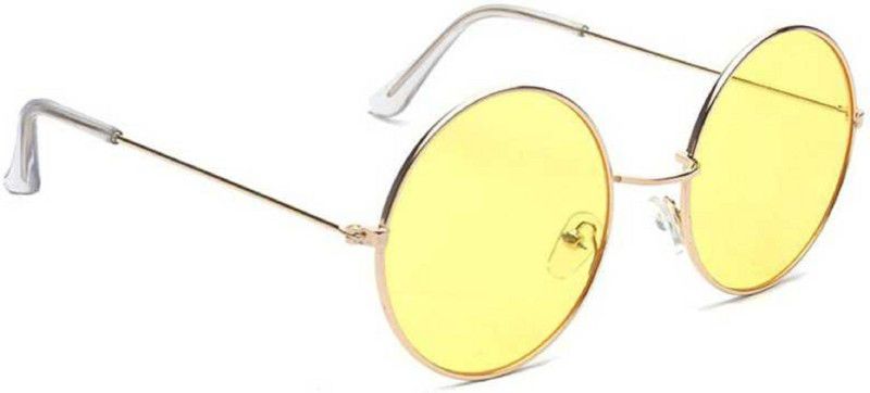Polarized Round Sunglasses (50)  (For Men & Women, Yellow)