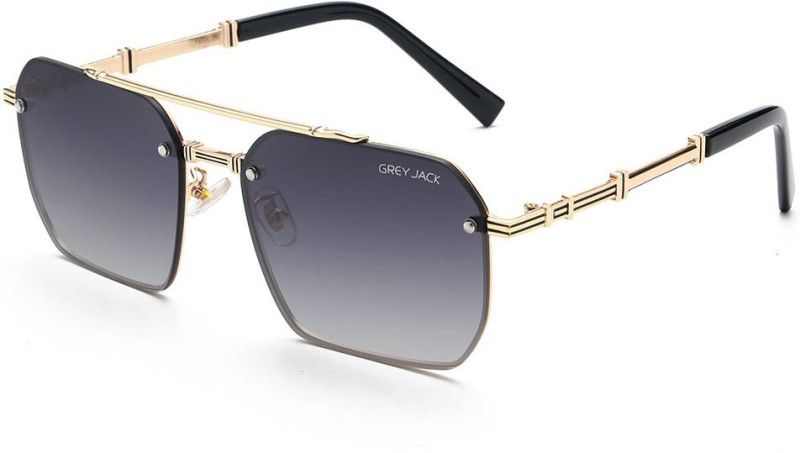 UV Protection Retro Square Sunglasses (62)  (For Men & Women, Black, Grey)