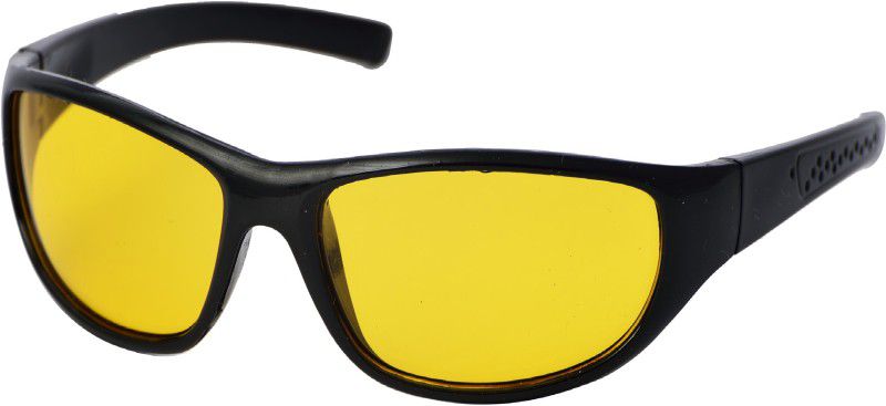 Polarized, Gradient, UV Protection, Night Vision Sports Sunglasses (Free Size)  (For Men & Women, Yellow)