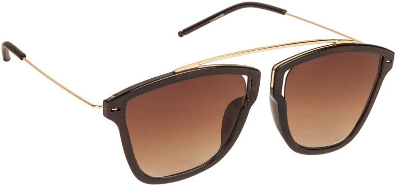 Retro Square Sunglasses  (For Men & Women, Brown)