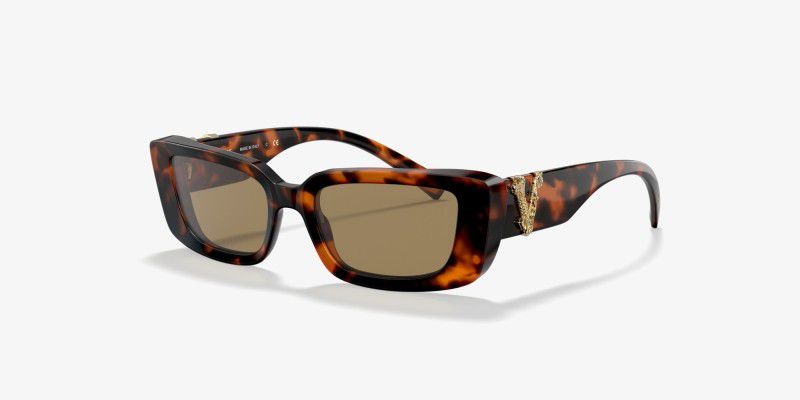 UV Protection, Riding Glasses, Polarized Retro Square Sunglasses (15)  (For Women, Brown)