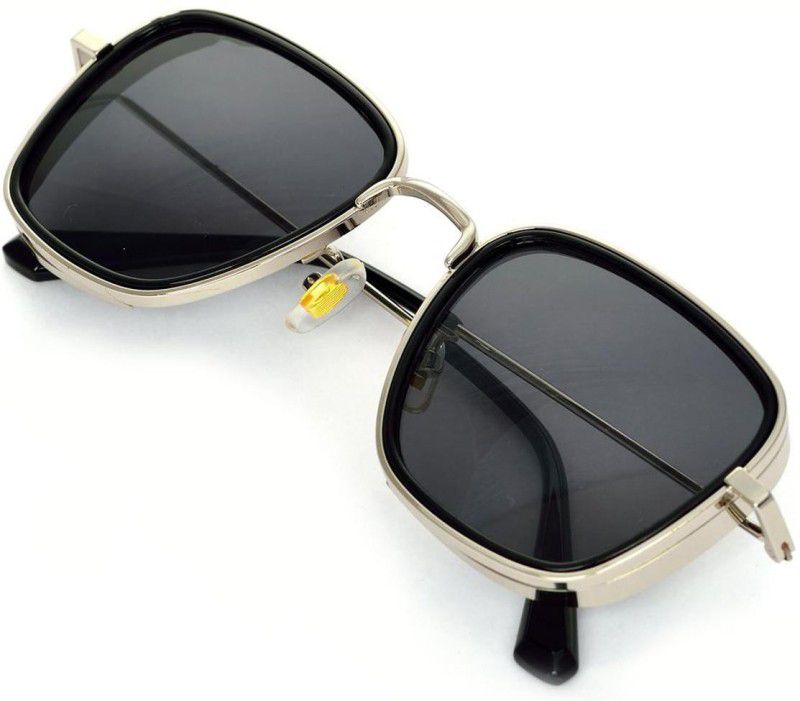 UV Protection Retro Square Sunglasses (16)  (For Men & Women, Black)