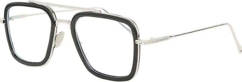 UV Protection, Riding Glasses Retro Square Sunglasses (15)  (For Men & Women, Clear)