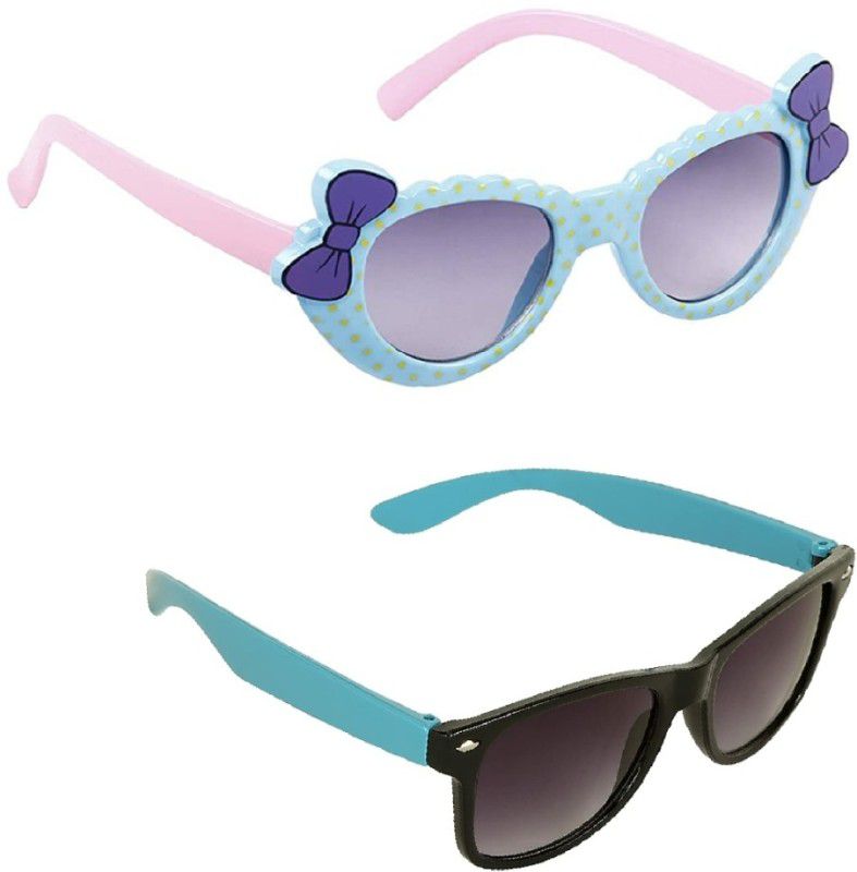 UV Protection Wayfarer, Cat-eye Sunglasses (48)  (For Boys & Girls, Multicolor)