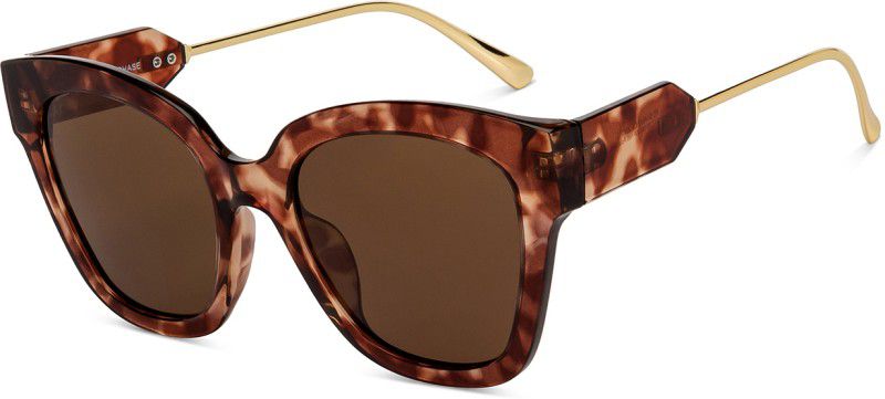 Polarized, UV Protection Cat-eye Sunglasses (53)  (For Men & Women, Brown)