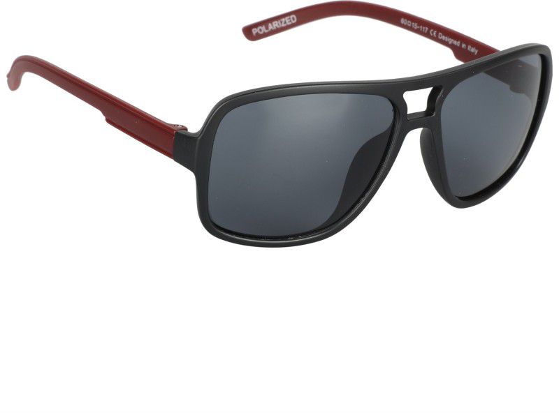 Polarized Rectangular Sunglasses (49)  (For Boys, Grey)