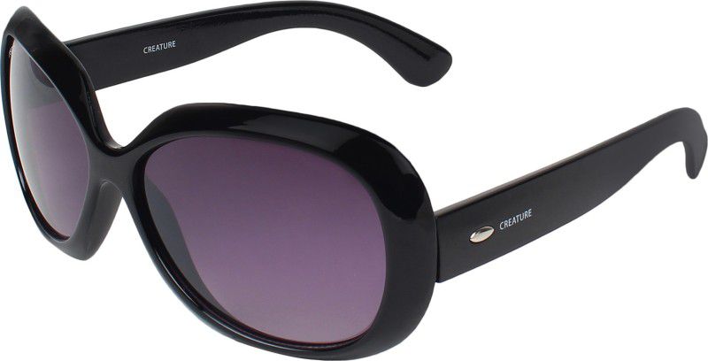 UV Protection Oval Sunglasses (50)  (For Men & Women, Violet)