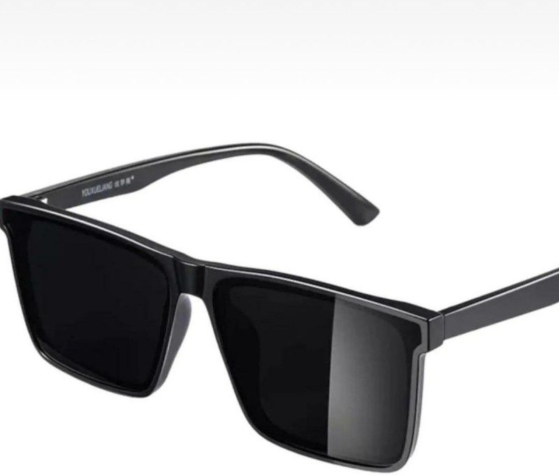 UV Protection, Night Vision, Mirrored Wayfarer Sunglasses (50)  (For Men & Women, Black)