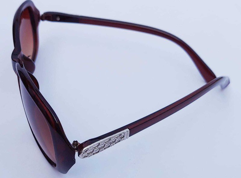 Gradient Wrap-around Sunglasses (60)  (For Women, Brown)