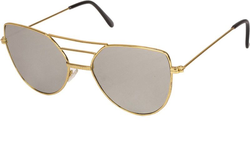 Mirrored Cat-eye Sunglasses (50)  (For Women, Silver)