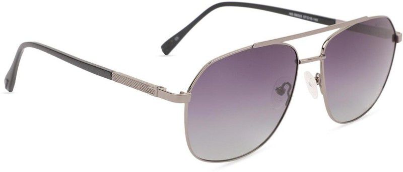 Polarized Retro Square Sunglasses (57)  (For Men & Women, Violet)