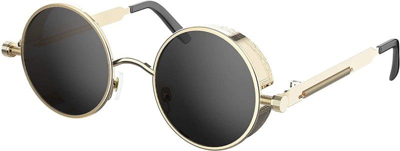 Round Sunglasses  (For Men & Women, Black)