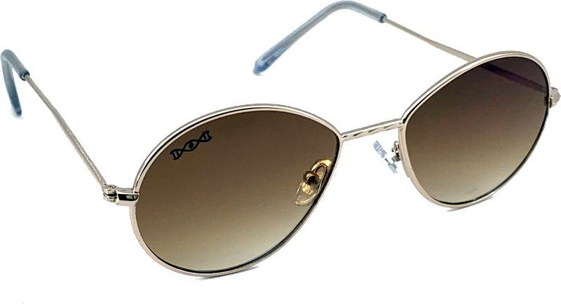 Gradient, UV Protection Cat-eye, Oval, Round Sunglasses (50)  (For Men & Women, Brown)