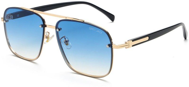 UV Protection, Gradient Retro Square Sunglasses (60)  (For Men & Women, Blue)