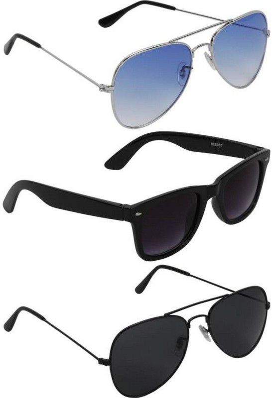 UV Protection Aviator Sunglasses (51)  (For Men & Women, Blue, Black)