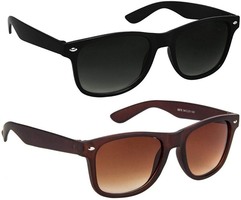 UV Protection Wayfarer Sunglasses (50)  (For Boys & Girls, Brown, Black)