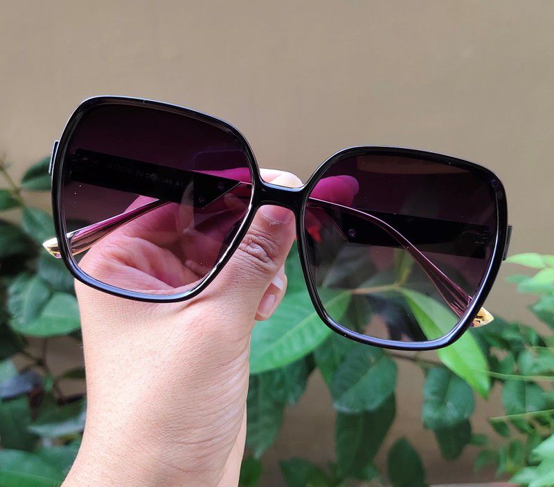 Rectangular Sunglasses  (For Women, Black)