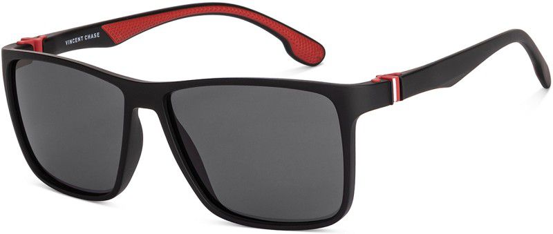 Polarized, UV Protection Wayfarer Sunglasses (57)  (For Men & Women, Grey)