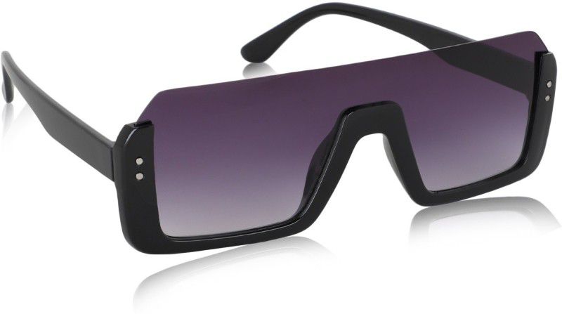 UV Protection Wayfarer, Sports, Over-sized Sunglasses (Free Size)  (For Men & Women, Violet)