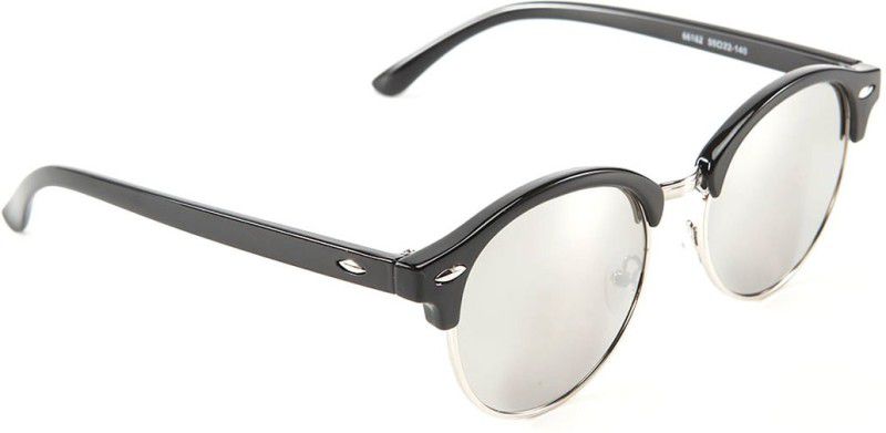Oval Sunglasses  (For Men & Women, Silver)