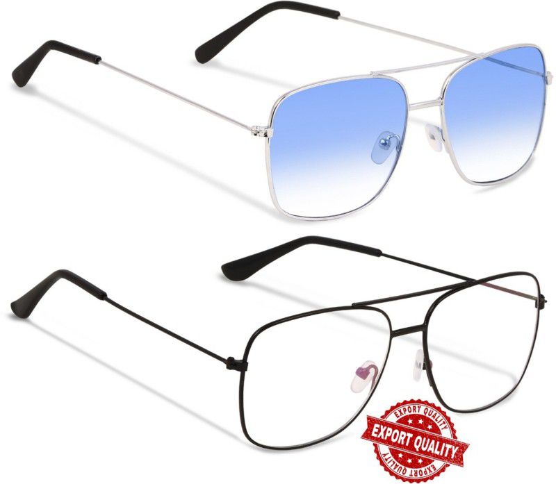 UV Protection Rectangular Sunglasses (46)  (For Men & Women, Clear)