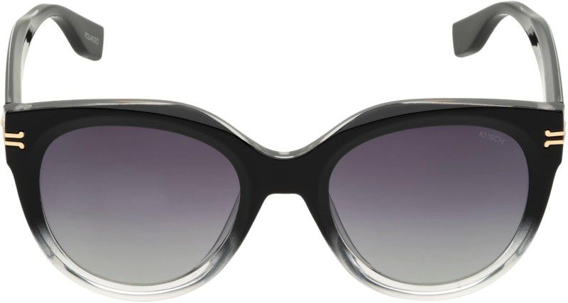 Polarized Cat-eye Sunglasses (52)  (For Women, Grey)