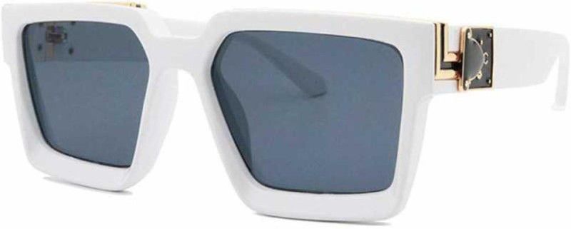 UV Protection, Polarized Retro Square Sunglasses (Free Size)  (For Men & Women, Grey)