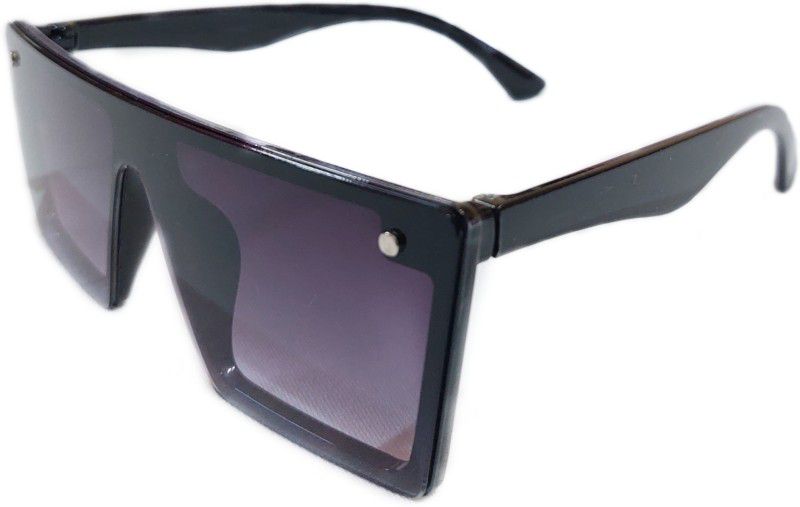 UV Protection, Riding Glasses Rectangular Sunglasses (Free Size)  (For Men & Women, Violet)