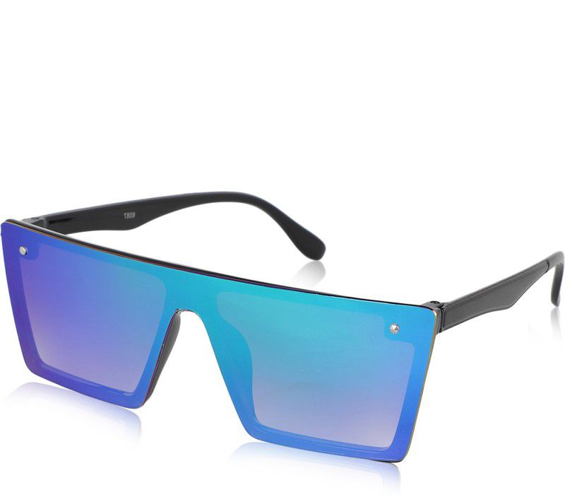 UV Protection, Gradient Retro Square Sunglasses (Free Size)  (For Men & Women, Blue)