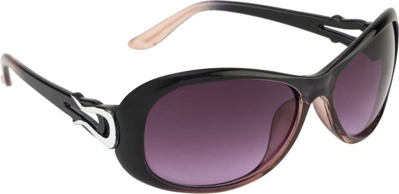 Gradient, UV Protection Butterfly Sunglasses (55)  (For Women, Grey, Violet)