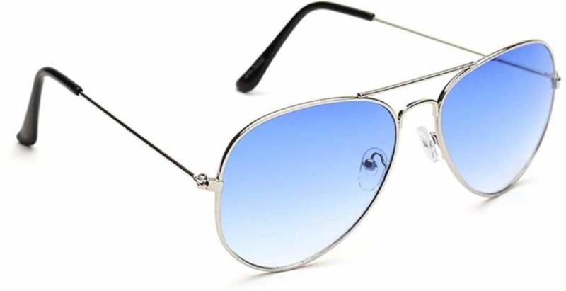 Polarized, UV Protection, Riding Glasses Aviator Sunglasses (Free Size)  (For Men & Women, Blue)