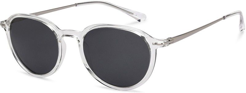 UV Protection, Polarized Round Sunglasses (47)  (For Men & Women, Grey)