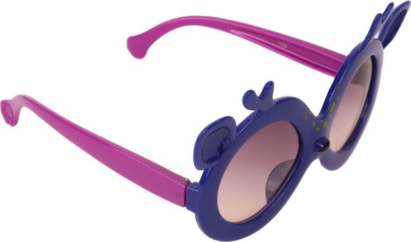 UV Protection Oval Sunglasses (15)  (For Boys & Girls, Grey)