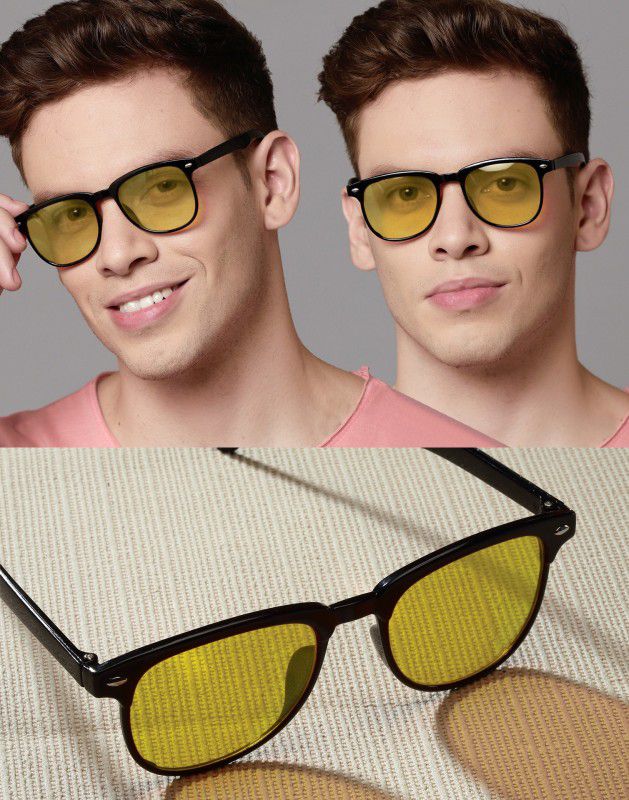 UV Protection Wayfarer Sunglasses (55)  (For Men & Women, Yellow)