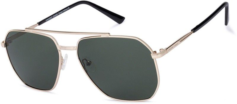 by Lenskart Polarized, UV Protection Retro Square Sunglasses (58)  (For Men & Women, Green)